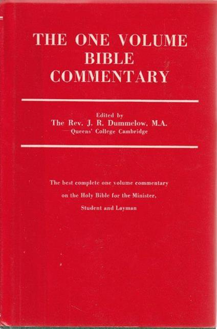 The one volume bible commentary - copertina