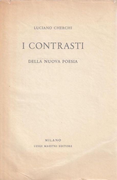 I contrasti della nuova poesia - L. Cherchi - copertina