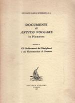 Documenti di Antico Volgare in Piemonte