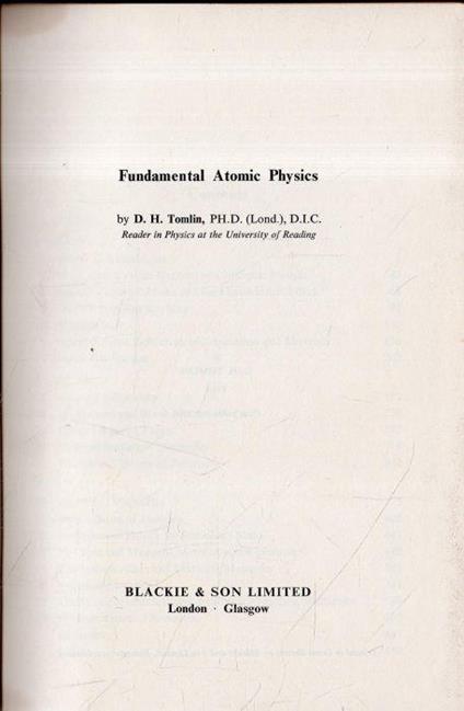 Fundamental Atomic Physics - copertina