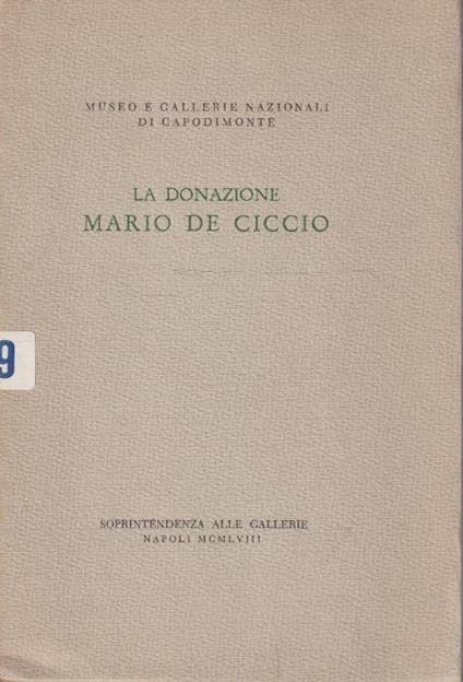 La donazione Mario de Ciccio (Museo e gallerie nazionali di Capodimonte) - copertina