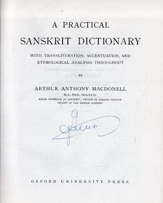 A practical Sanskrit Dictionary: With Transliteration, Accentuation, and Etymological Analysis Throughout - Anthony Macdonell Arthur - copertina