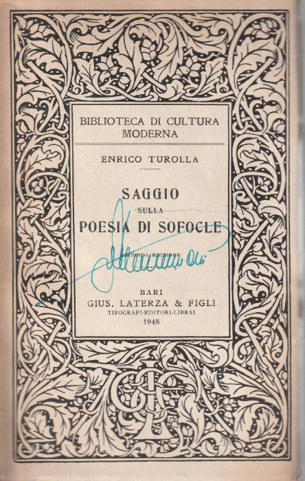 Saggio sulla poesia di Sofocle - copertina