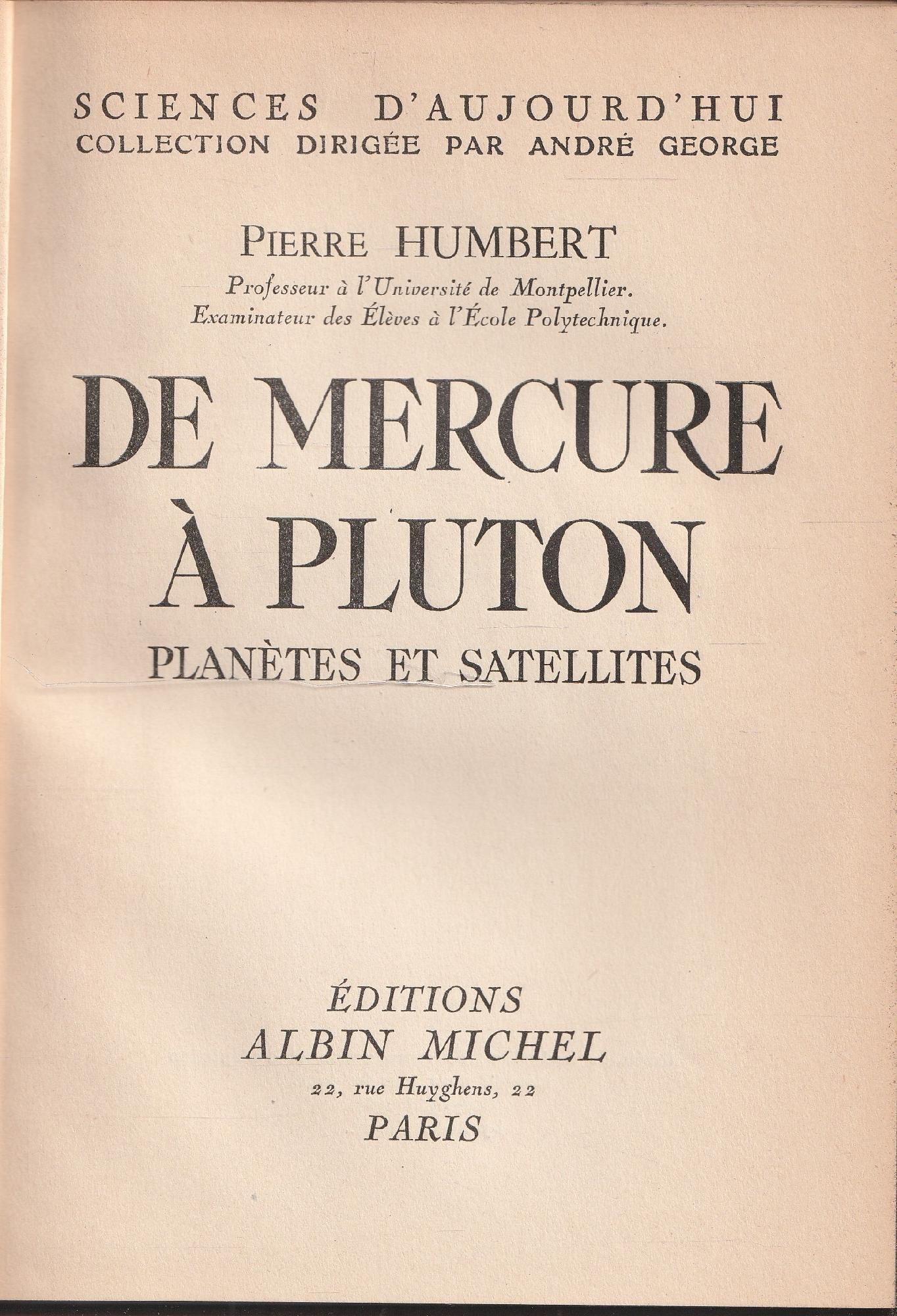 De Mercure à Pluton. Planètes et Satellites