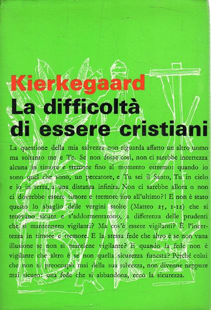 La difficoltà di essere cristiani - Sören Kierkegaard - copertina