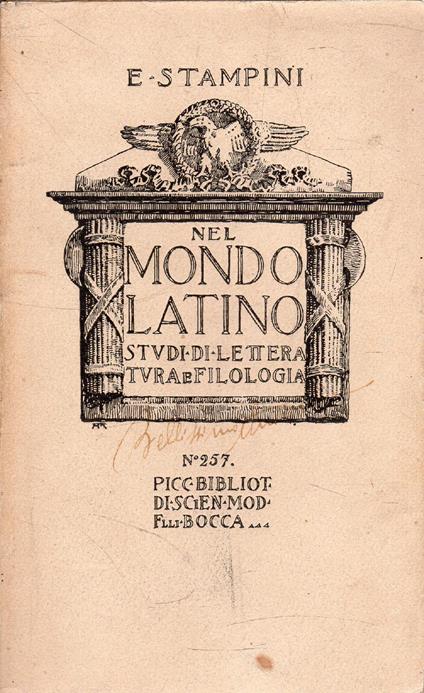 Nel Mondo Latino - Ettore Stampini - Fratelli Bocca - Ettore Stampini - copertina