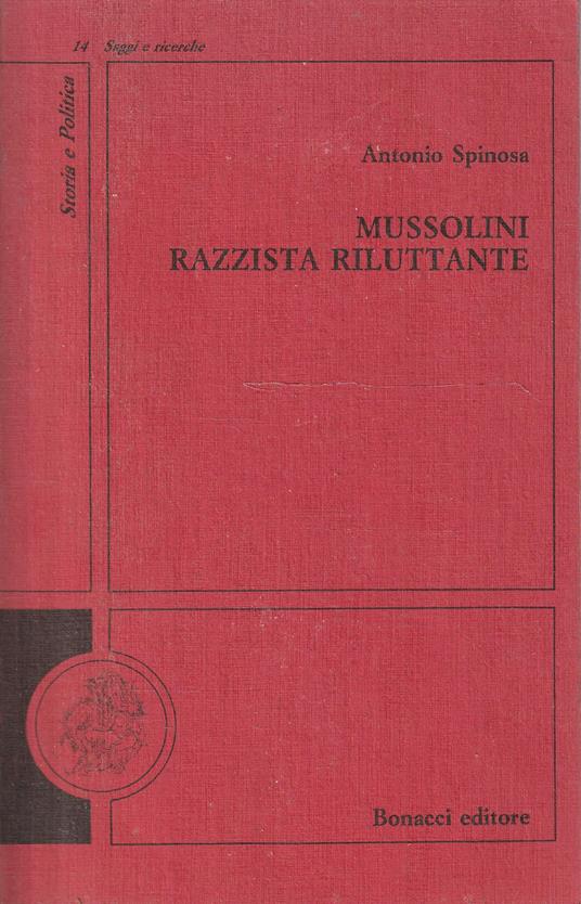 Mussolini razzista riluttante - copertina