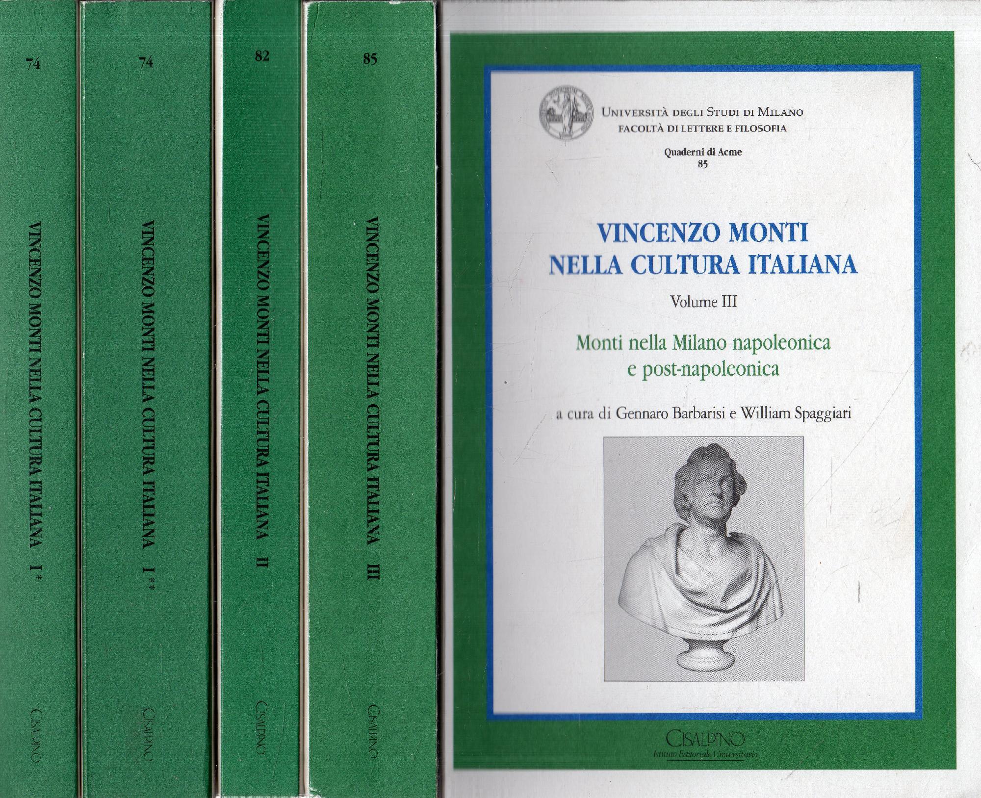 Vincenzo Monti nella cultura italiana (4 vol.)