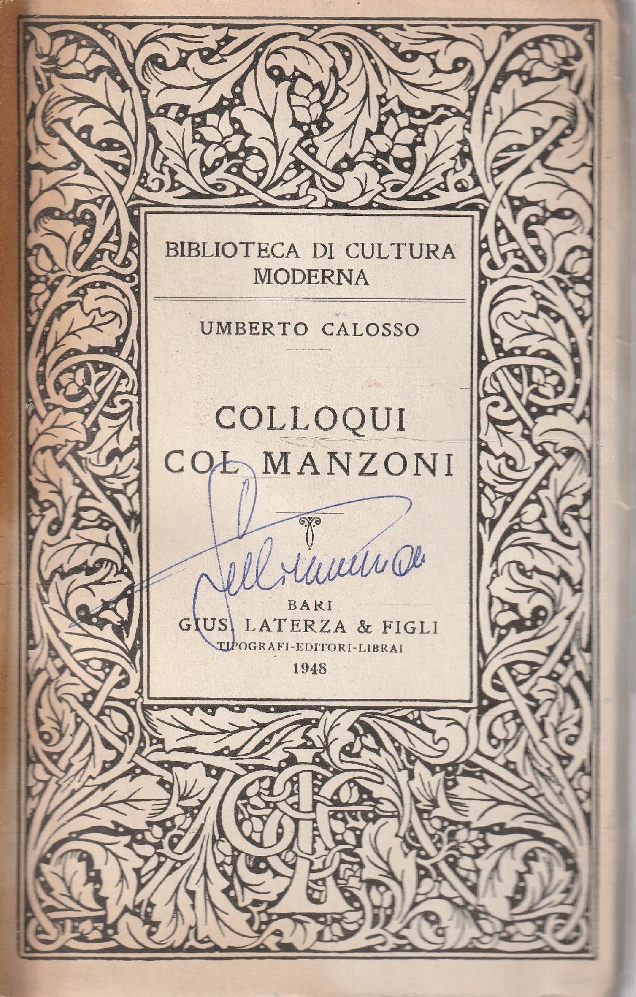 Colloqui col Manzoni