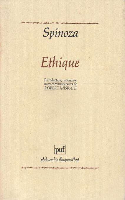 Ethique - Baruch Spinoza - copertina