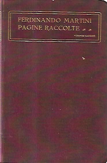 Pagine raccolte - Ferdinando Martini - copertina