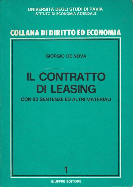 Il contratto di leasing con 80 sentenze ed altri materiali - copertina