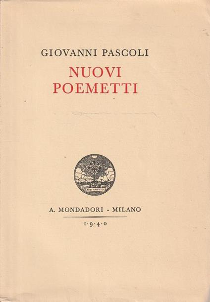 Nuovi poemetti - Giovanni Pascoli - copertina