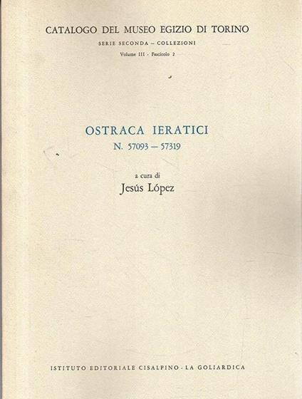 Ostraca ieratici: N. 57093 - 57319 - copertina