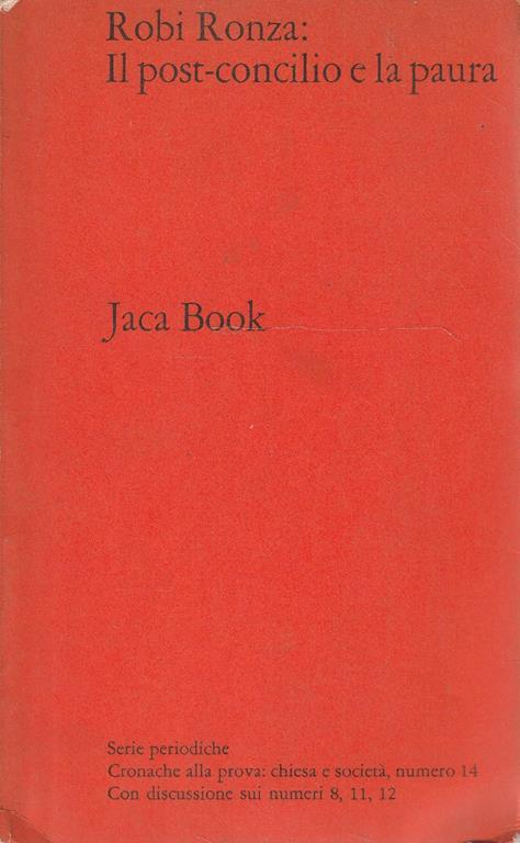 Il post-concilio e la paura - Robi Ronza - copertina