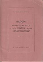 Saggio di una bibliografia ragionata dei viaggi e delle descrizioni d'Italia e dei costumi italiani in lingue straniere