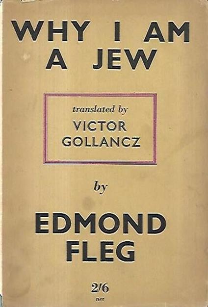 Why I am a Jew - Edmond Fleg - copertina