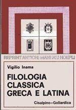 Filologia classica greca e latina