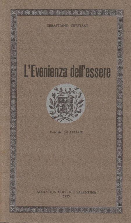 L' Evenienza dell'essere - copertina