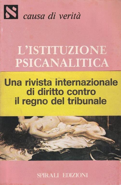 L' istituzione psicanalitica - copertina