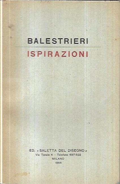 Autografato!!! Ispirazioni: Novelle - Spartaco Balestrieri - copertina