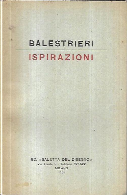Autografato!!! Ispirazioni: Novelle - Spartaco Balestrieri - copertina