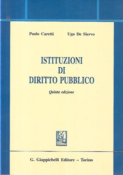 Istituzioni di diritto pubblico - copertina