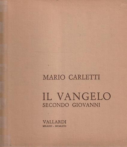 Il Vangelo secondo Giovanni - Mario Carletti - copertina