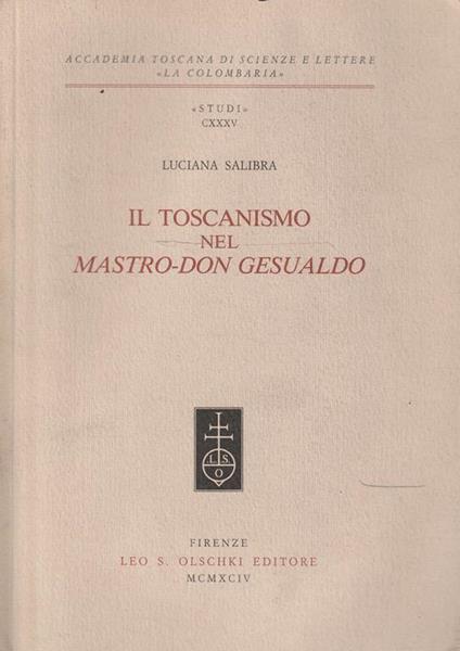 Il toscanismo nel Mastro-don Gesualdo - Luciana Salibra - copertina