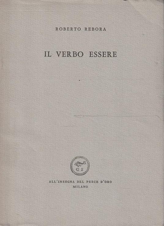 Il verbo essere di Roberto Rebora - copertina