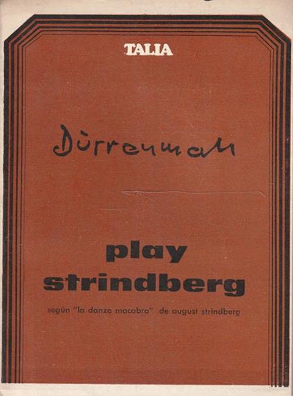 Play strindberg. Segùn "la danza macabra" de August Strindberg - copertina