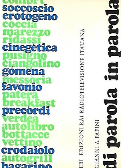 Di parola in parola - Gianni A. Papini - copertina