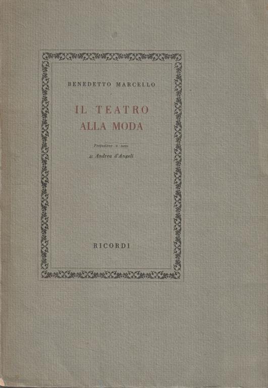 Il teatro alla moda - Benedetto Marcello - copertina