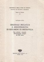 Originale peccatum e concupiscentia in Riccardo di Mediavilla: vizio ereditario e sessualità nell'antropologia teologica del XIII secolo