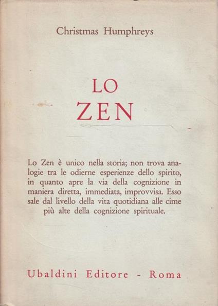 Lo zen (Buddismo Zen) - C. C. Humphreys - copertina