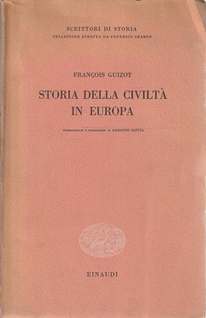 Storia della civiltà in Europa - copertina