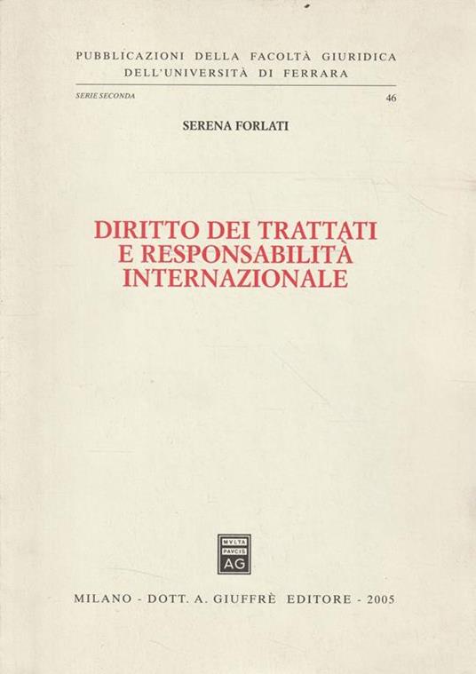Autografato! Diritto dei trattati e responsabilità internazionale - copertina