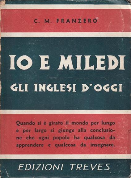 Io e Miledi: gli inglesi d'oggi - copertina