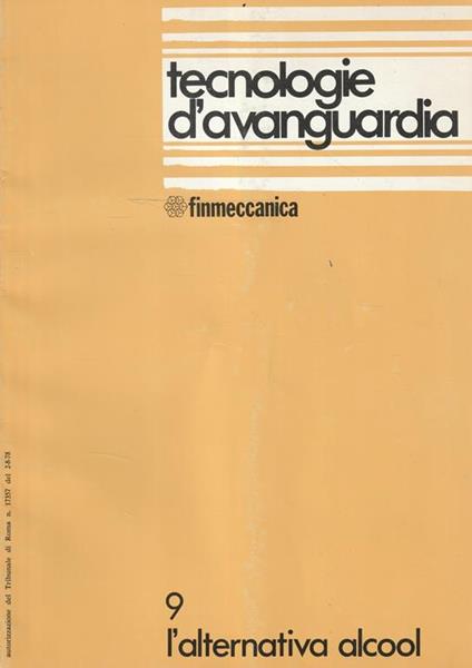 Tecnologie d'avanguardia Vol. 9 l'alternativa alcool - copertina