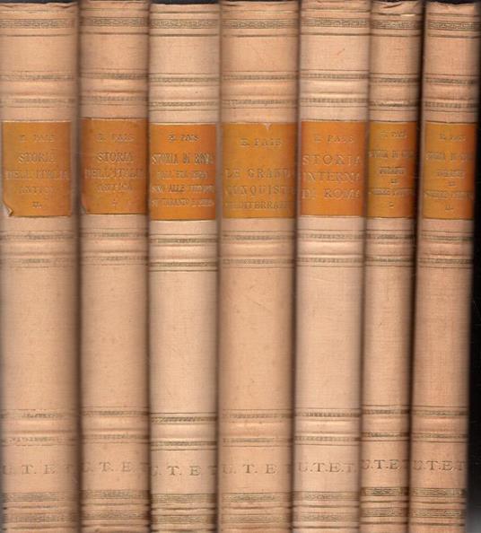 Storia di Roma (7 volumi) - Ettore Pais - copertina