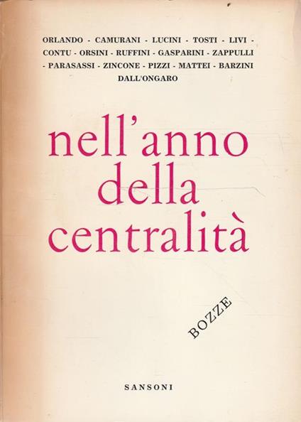 Nell'anno della centralità - copertina