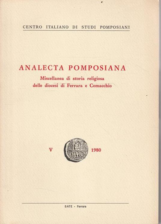 Analecta Pomposiana. vol. V anno 1980. Miscellanea di storia religiosa della diocesi di Ferrara e Comacchio - copertina