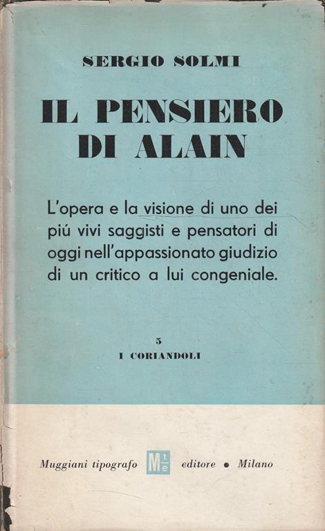 Il pensiero di Alain - copertina