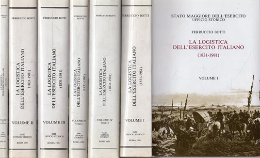 La logistica dell'esercito italiano (1831-1981) Opera completa in 6 vol - Ferruccio Botti - copertina