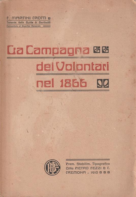 La Campagna dei Volontari nel 1866 - copertina