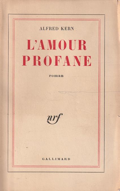 L' amour profane - copertina