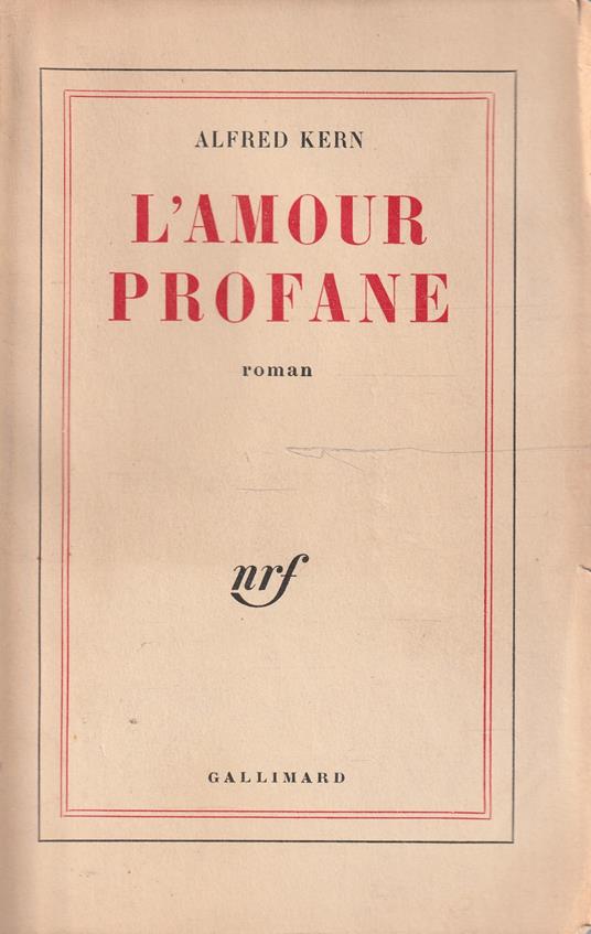 L' amour profane - copertina