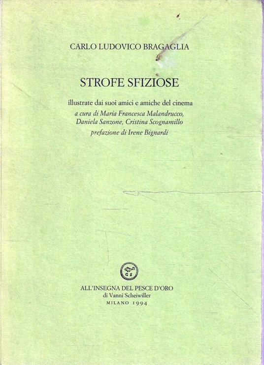 Strofe sfiziose di Carlo Ludovico Bragaglia - copertina