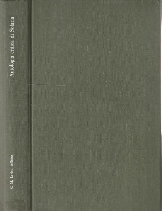 Antologia di Solaria - copertina
