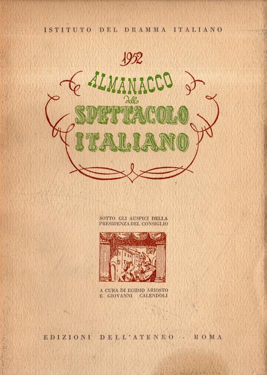 Almanacco dello Spettacolo Italiano: 1952 - copertina
